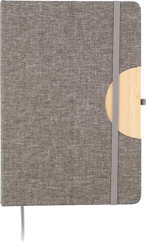rPET (300D) Notizbuch A5 Ernst – Grau bedrucken, Art.-Nr. 003999999_1417979