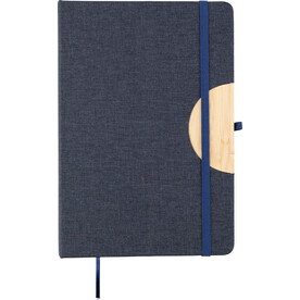 Notizbuch Ernst | PET | A5 | Handyhalter – Blau bedrucken, Art.-Nr. 005999999_1417979