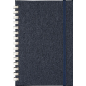 Notizbuch Ilias | PET | A5 | Liniert – Blau bedrucken, Art.-Nr. 005999999_1417981