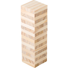 Geschicklichkeitsspiel aus Kiefernholz Gisa – Braun bedrucken, Art.-Nr. 011999999_1418008