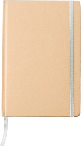 Notizbuch Gianni | Recyclingkarton | A5 | Liniert – Weiß bedrucken, Art.-Nr. 002999999_1420996