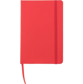 Notizbuch Bradley | Recyceltes PU | A5 | Kariert – Rot bedrucken, Art.-Nr. 008999999_1421037