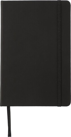 Notizbuch Bradley | Recyceltes PU | A5 | Kariert – Schwarz bedrucken, Art.-Nr. 001999999_1421037