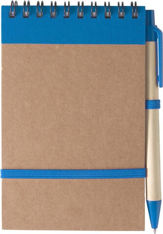 Notizbuch aus recyceltem Karton Emory – Hellblau bedrucken, Art.-Nr. 018999999_1420985