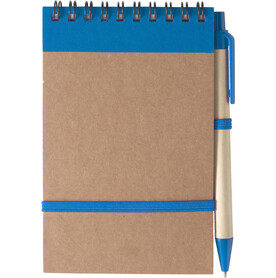 Notizbuch aus recyceltem Karton Emory – Hellblau bedrucken, Art.-Nr. 018999999_1420985