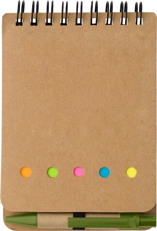 Notizbuch aus Karton Rodrigo – Hellgrün bedrucken, Art.-Nr. 029999999_1420988