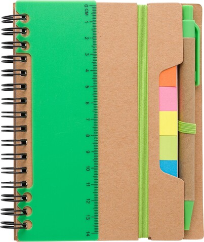 Notizbuch Stella | Recyclingpapier | Liniert – Hellgrün bedrucken, Art.-Nr. 029999999_1454585