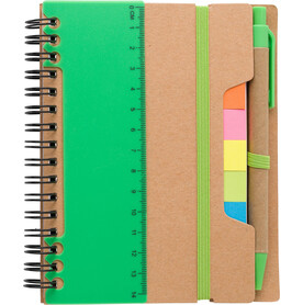 Notizbuch Stella | Recyclingpapier | Liniert – Hellgrün bedrucken, Art.-Nr. 029999999_1454585