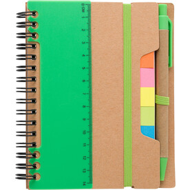 Notizbuch Stella | Recyclingpapier | Liniert – Hellgrün bedrucken, Art.-Nr. 029999999_1454585