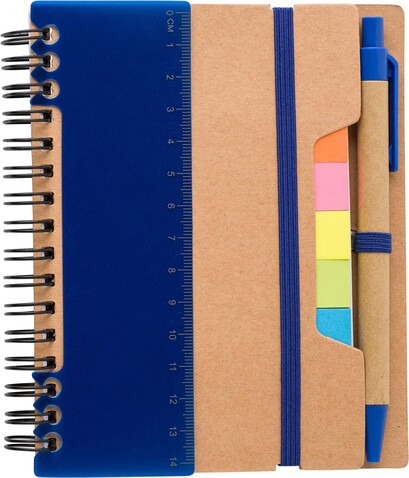 Notizbuch Stella | Recyclingpapier | Liniert – Blau bedrucken, Art.-Nr. 005999999_1454585