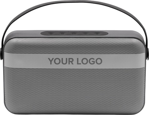 BrandCharger Wireless-Lautsprecher Nano Beast – Schwarz/Silber bedrucken, Art.-Nr. 050999999_1430213