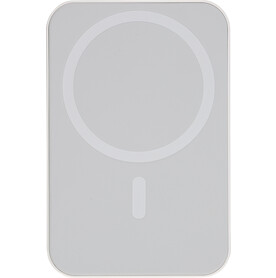 Recycelte kabellose Ladestation Meno – Weiß bedrucken, Art.-Nr. 002999999_1436070