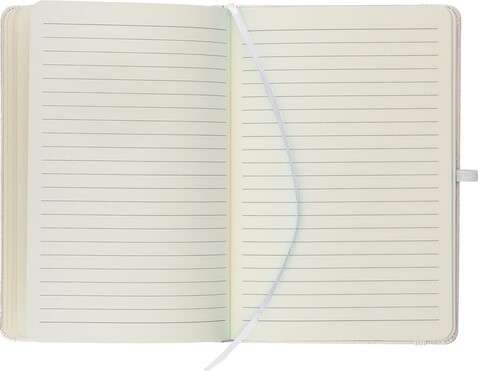Recyceltes Notizbuch A5 Bloom – Weiß bedrucken, Art.-Nr. 002999999_1439250