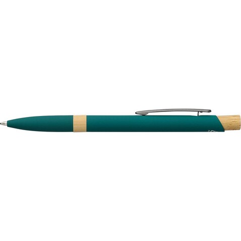 Kugelschreiber Calandra | Recycelt | Bambus – Grün bedrucken, Art.-Nr. 004999128_1207806