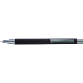 Kugelschreiber mit Softtouch-Oberfläche Emmett – Schwarz bedrucken, Art.-Nr. 001999999_8298