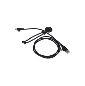 Xoopar Mr. Bio Lang 60 W PD Multi-Ladekabel 1.2 Meter - Schwarz bedrucken, Art.-Nr. LT41024-N0002