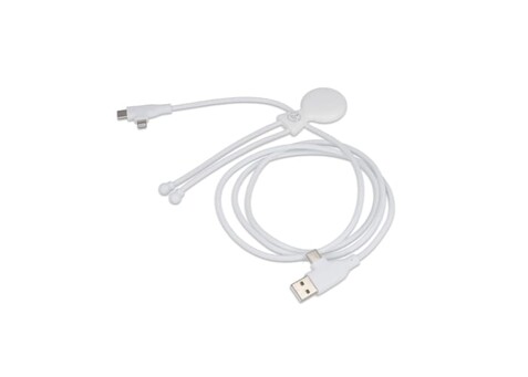 Xoopar Mr. Bio Lang 60 W PD Multi-Ladekabel 1.2 Meter - Weiss bedrucken, Art.-Nr. LT41024-N0001