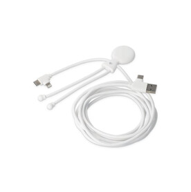 2092 - Xoopar Mr. Bio Lang 60 W PD Multi-Ladekabel 2 Meter - Weiss bedrucken, Art.-Nr. LT41027-N0001
