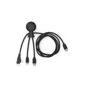 Xoopar Mr. Bio Long Multi-Kabel USB-C 1 Meter - Schwarz bedrucken, Art.-Nr. LT41032-N0002