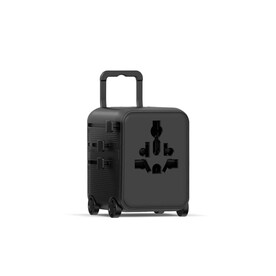 Xoopar Luggie GaN Weltreise-Adapter-Trolley - Schwarz bedrucken, Art.-Nr. LT41033-N0002