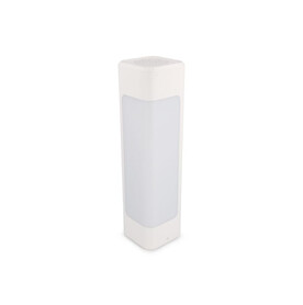 Xoopar Aura White Noise Lautsprecher aus recyceltem Kunststoff - Weiss bedrucken, Art.-Nr. LT41317-N0001