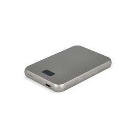 Xoopar Smile Wireless Mirror Powerbank Kompatibel mit MagSafe 5000 mAh - Hellgrau bedrucken, Art.-Nr. LT41414-N0062