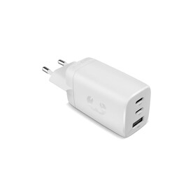 Fresh &amp;#039;n Rebel 67W Laptop-Ladegerät GaN USB-C und USB-A - Hellgrau bedrucken, Art.-Nr. LT49750-N0062