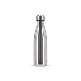 Sagaform Nils Stahlflasche Chrom 500 ml - Chrom bedrucken, Art.-Nr. LT52057-N0003