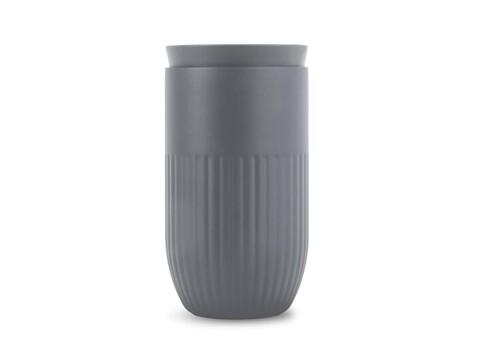 Sagaform Tova isolierter Becher, 320 ml auslaufsicher und spülmaschinenfest - Grau bedrucken, Art.-Nr. LT52130-N0061