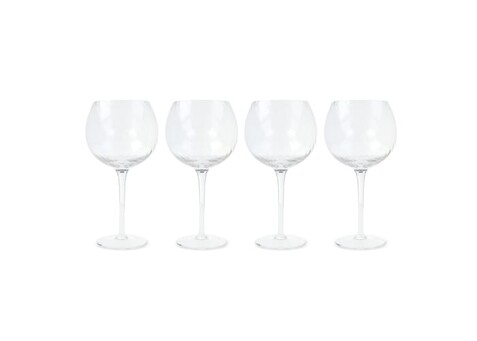 Byon Opacity 4er-Set Weingläser mit stilvollem Glasmuster 470ml - Transparent bedrucken, Art.-Nr. LT53025-N0004