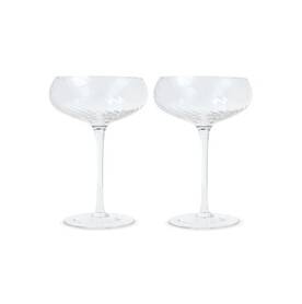 Byon Opacity 2er-Set Sektgläser mit stilvollem Glasmuster 300ml - Transparent bedrucken, Art.-Nr. LT53026-N0004