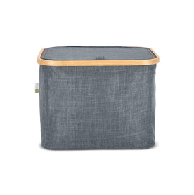 InSideOut faltbarer Korb mit Deckel Sogne 40,5 x 33 x 30cm rPET - Dunkelgrau bedrucken, Art.-Nr. LT57104-N0060