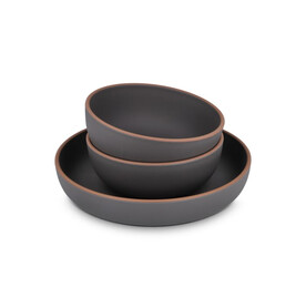 InSideOut 3-teiliges Servierset Runa, hergestellt aus rPET - Grau bedrucken, Art.-Nr. LT57310-N0061