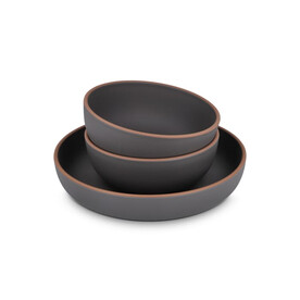 InSideOut 3-teiliges Servierset Runa, hergestellt aus rPET - Grau bedrucken, Art.-Nr. LT57310-N0061