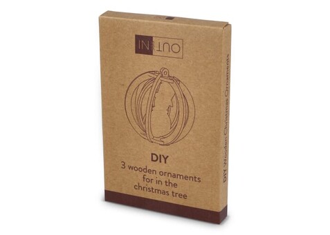 InSideOut Weihnachtsschmuck aus Holz 3er-Set - Natur bedrucken, Art.-Nr. LT57400-N0094
