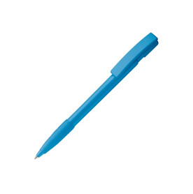 Kugelschreiber Nash Hardcolour mit Gummigriff - Hellblau bedrucken, Art.-Nr. LT80801-N0012