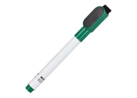 Whiteboard-Marker mit Magnet und Wischer - Grün bedrucken, Art.-Nr. LT81271-N0031