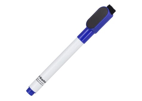 Whiteboard-Marker mit Magnet und Wischer - Blau bedrucken, Art.-Nr. LT81271-N0011 Whiteboard-Marker mit Magnet und Wischer - Blau bedrucken, Art.-Nr. LT81271-N0011