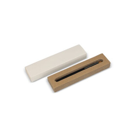 Stiftebox aus recyceltem Milchkarton, 1 Stift - Beige bedrucken, Art.-Nr. LT83143-N0055
