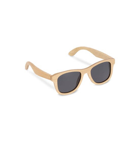 Justin Sonnenbrille aus Bambus UV400 - Natur bedrucken, Art.-Nr. LT86732-N0094