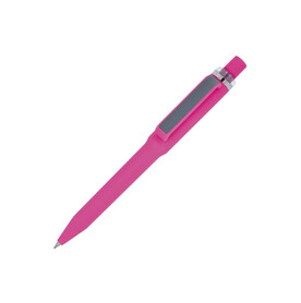 Ozzy-Stift mit Soft-Touch - Rosa bedrucken, Art.-Nr. LT87075-N0076