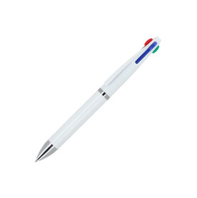 4-Farben-Stift - Weiss bedrucken, Art.-Nr. LT87850-N0001