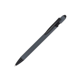 Kugelschreiber Paris Softtouch matt R-AL - Grau bedrucken, Art.-Nr. LT87888-N0061