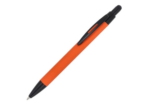 Kugelschreiber Alaska Softtouch mit Stylus R-AL - Orange bedrucken, Art.-Nr. LT87892-N0026