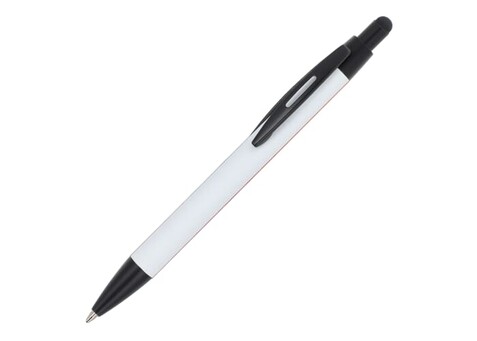 Kugelschreiber Alaska Softtouch mit Stylus R-AL - Weiss bedrucken, Art.-Nr. LT87892-N0001