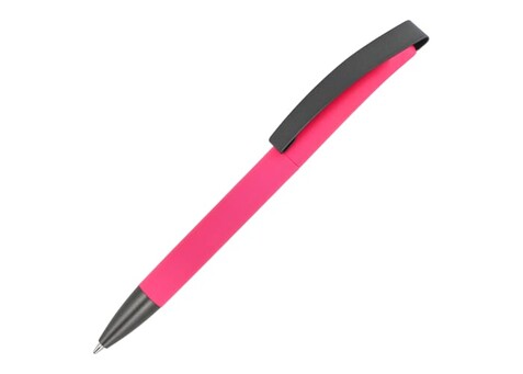 Kugelschreiber Vegas Softtouch Metallclip - Rosa bedrucken, Art.-Nr. LT87893-N0076