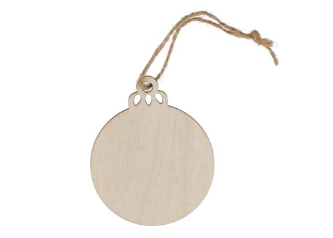 Weihnachtskugel in Form einer Holzkugel - Natur bedrucken, Art.-Nr. LT90280-N0094 Weihnachtskugel in Form einer Holzkugel - Natur bedrucken, Art.-Nr. LT90280-N0094