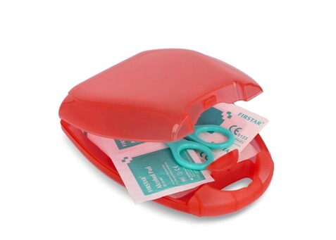 Erste-Hilfe-Set 10-teilig Elbrus - Rot bedrucken, Art.-Nr. LT90316-N0021