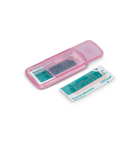 Pflasterbox mit 5 PE-Pflastern (56 × 18 mm) - Rosa bedrucken, Art.-Nr. LT90320-N0076