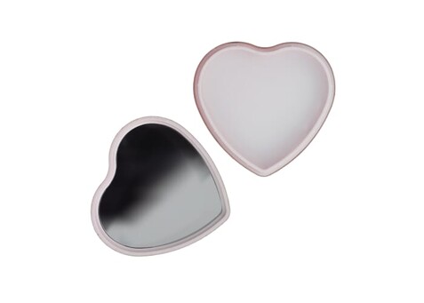 Lippenbalsam in Flacher metallischer Herzformdose - Rot bedrucken, Art.-Nr. LT90486-N0021